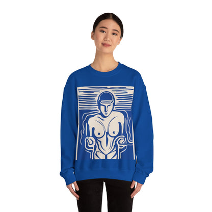 boostlete-boost-mode-icon-swimmer-motion-vector-0062 — Unisex Heavy Blend Crewneck Sweatshirt (Gildan)