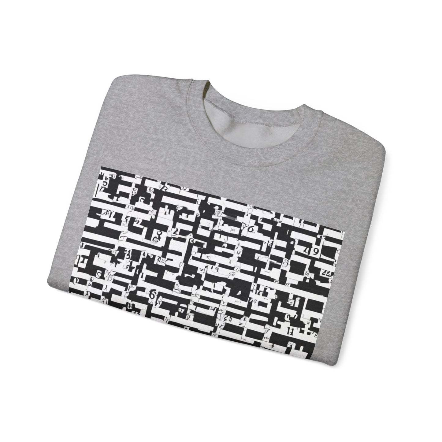 boostlete-iron-intent-pattern-plate-number-badge-0171 — Unisex Heavy Blend Crewneck Sweatshirt (Gildan)