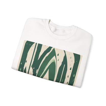 boostlete-quiet-power-icon-water-glitch-retro-0186 — Unisex Heavy Blend Crewneck Sweatshirt (Gildan)