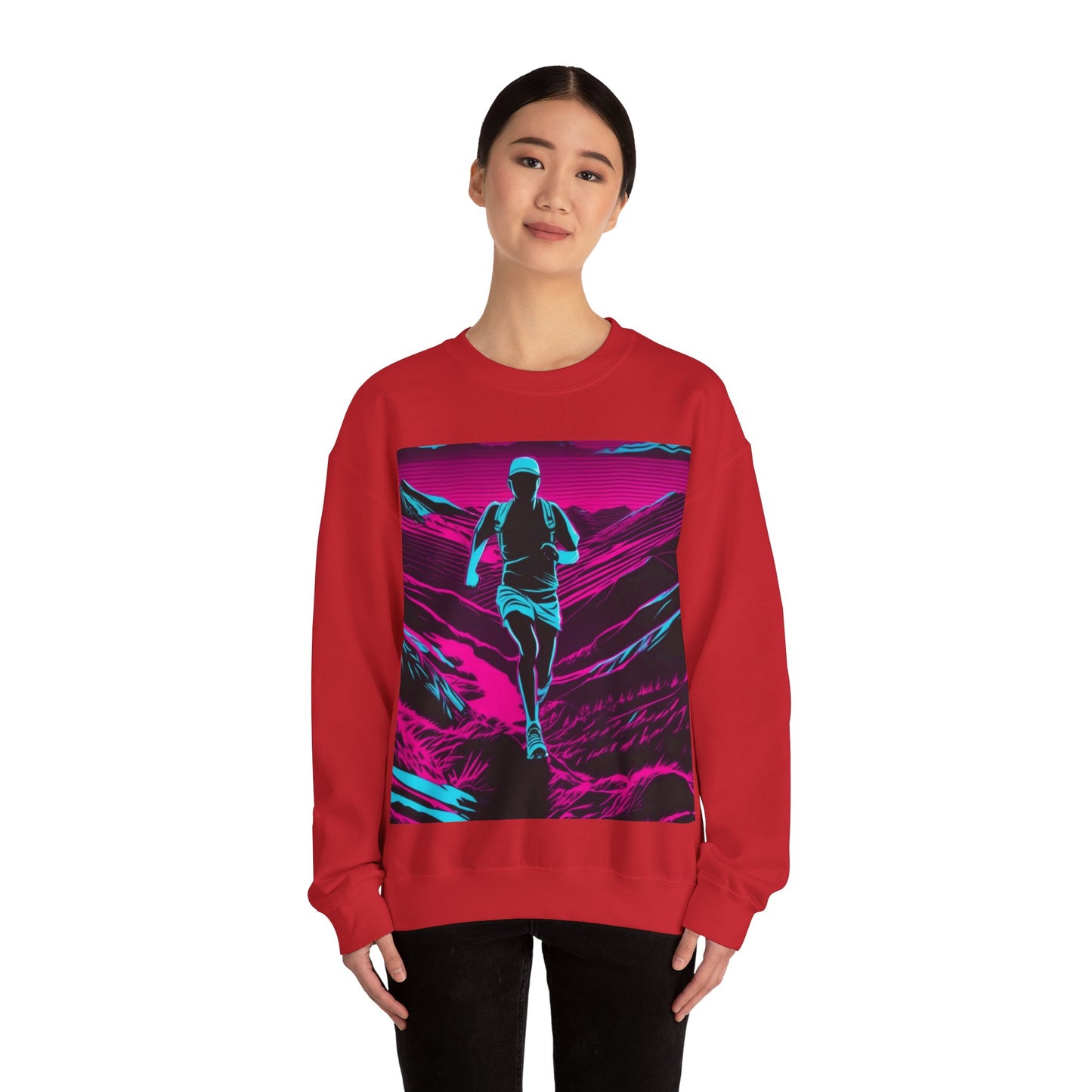 boostlete-am-crew-scene-trail-high-modern-0980 — Unisex Heavy Blend Crewneck (G18000)