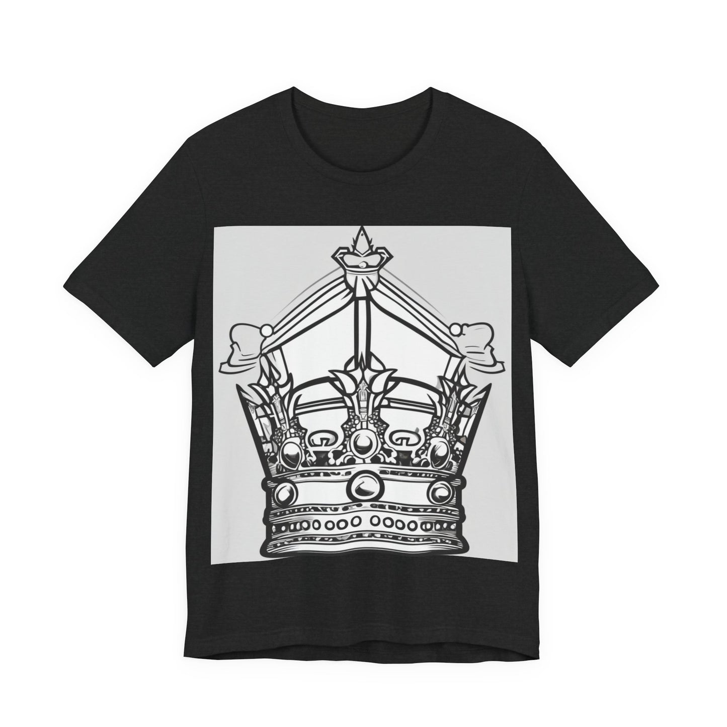 boostlete-quiet-power-icon-crown-outline-badge-0130 — Unisex Jersey Short Sleeve (B+C 3001)