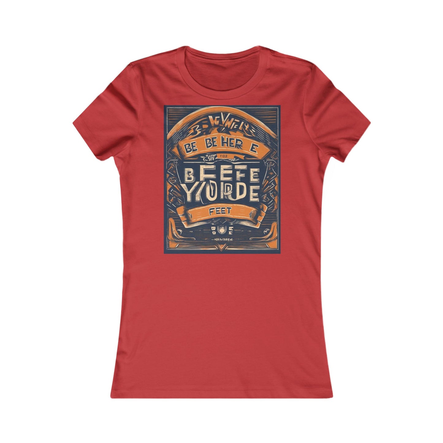 boostlete-field-day-type-be-where-your-feet-are-banner-engraved-0029 — Women's Favorite Tee (B+C 6004)