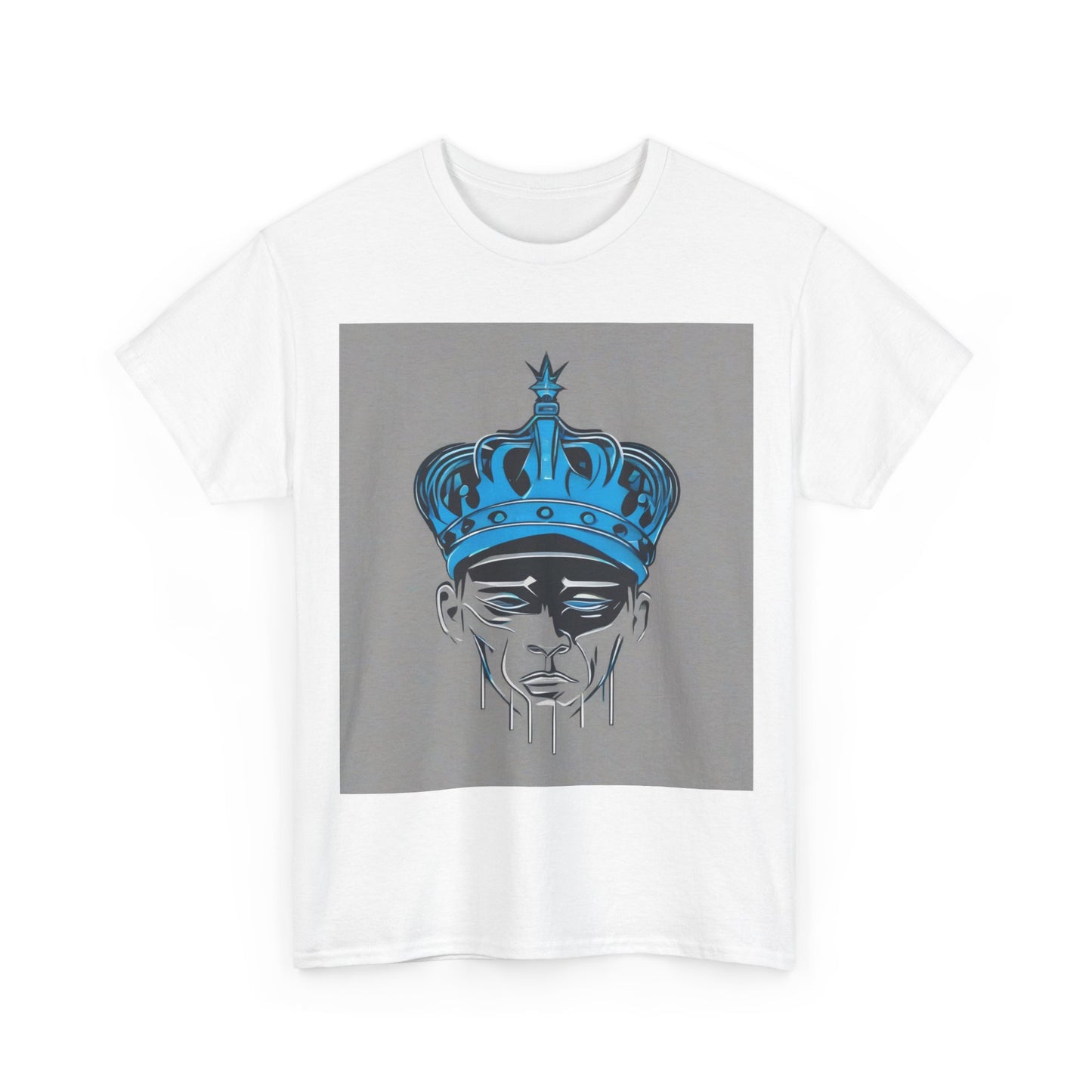boostlete-am-crew-icon-crown-grainy-monoline-0022 — Unisex Heavy Cotton Tee (Gildan 5000)