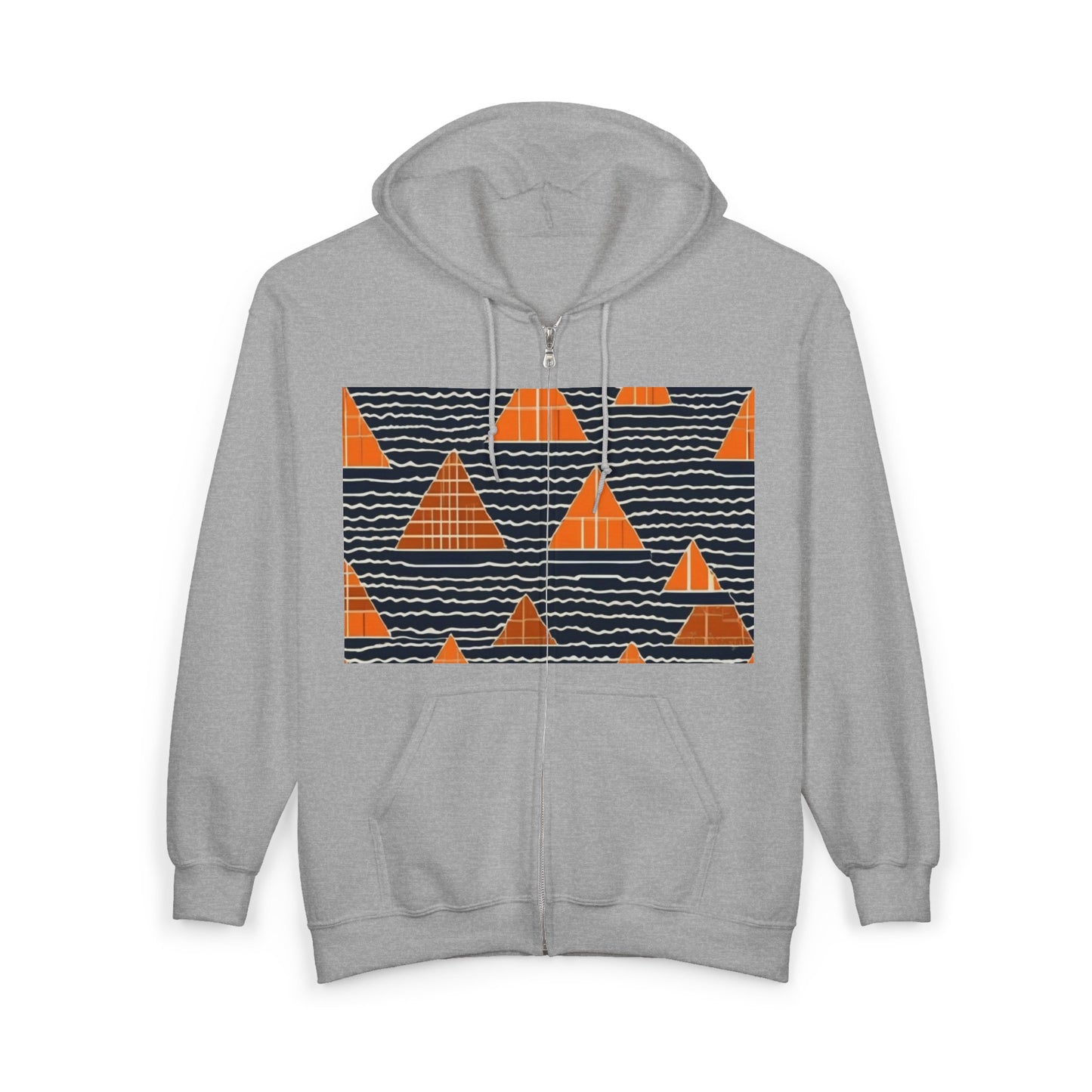 boostlete-iron-intent-pattern-stair-steps-industrial-0259 — Unisex Heavy Blend Full-Zip Hooded Sweatshirt