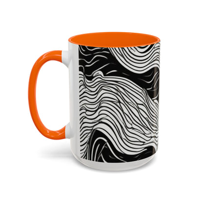 boostlete-field-day-pattern-topographic-line-art-0239 — Accent Mug 11oz/15oz