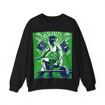 boostlete-am-crew-scene-rower-grainy-bold-0172 — Unisex Heavy Blend Crewneck Sweatshirt (Gildan)