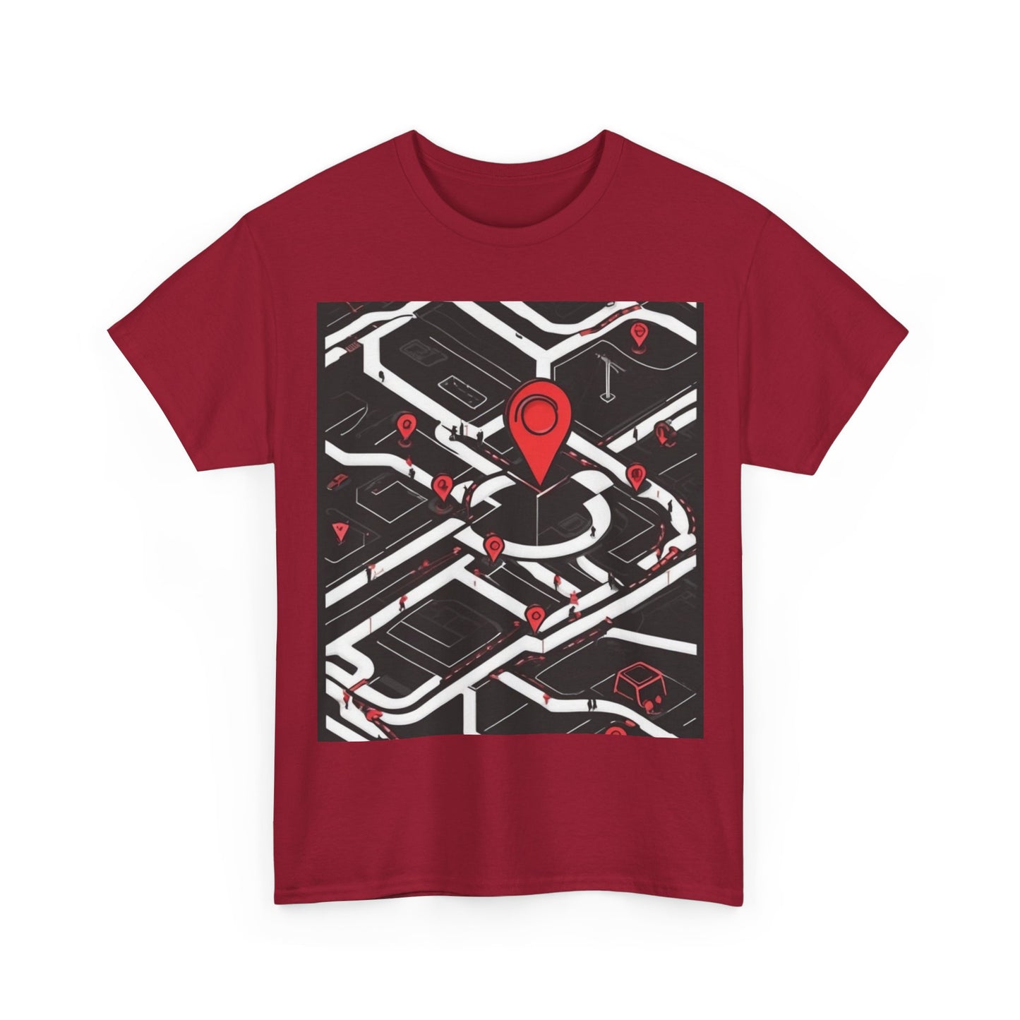 boostlete-am-crew-icon-map-matte-isometric-0094 — Unisex Heavy Cotton Tee (Gildan 5000)