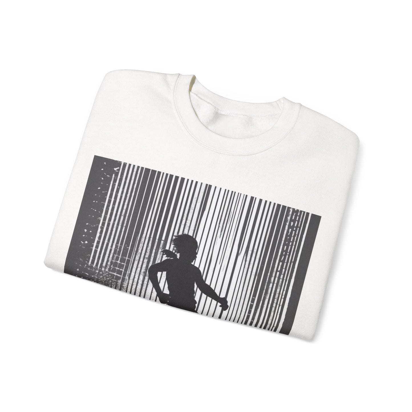 boostlete-am-crew-scene-hurdler-halftone-badge-0956 — Unisex Heavy Blend Crewneck (G18000)
