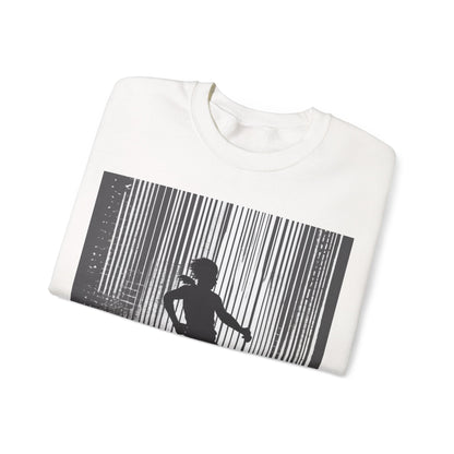 boostlete-am-crew-scene-hurdler-halftone-badge-0956 — Unisex Heavy Blend Crewneck (G18000)