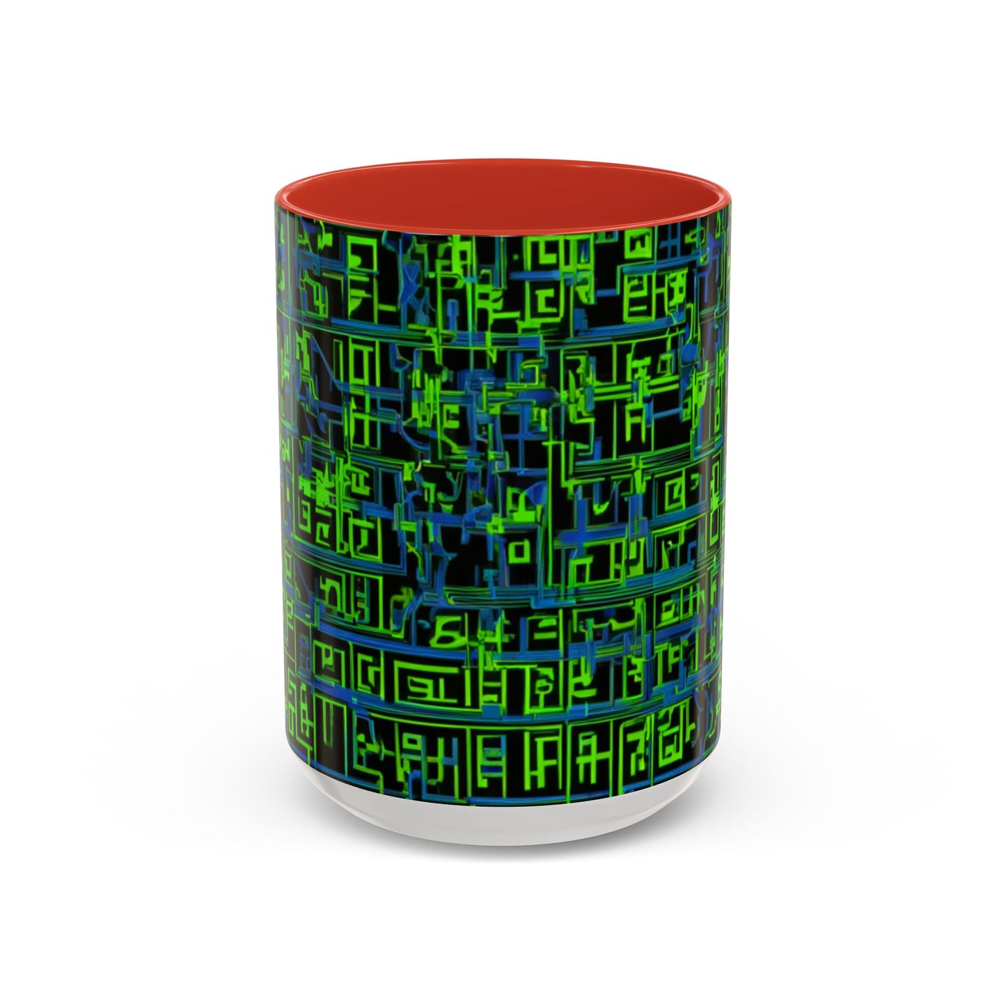 boostlete-mile-by-mile-pattern-plate-number-blueprint-0147 — Accent Mug 11oz/15oz