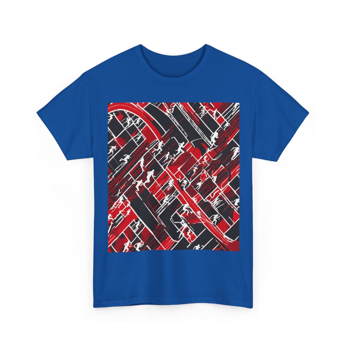 boostlete-pr-season-scene-marathoner-outline-modern-0124 — Unisex Heavy Cotton Tee (Gildan 5000)