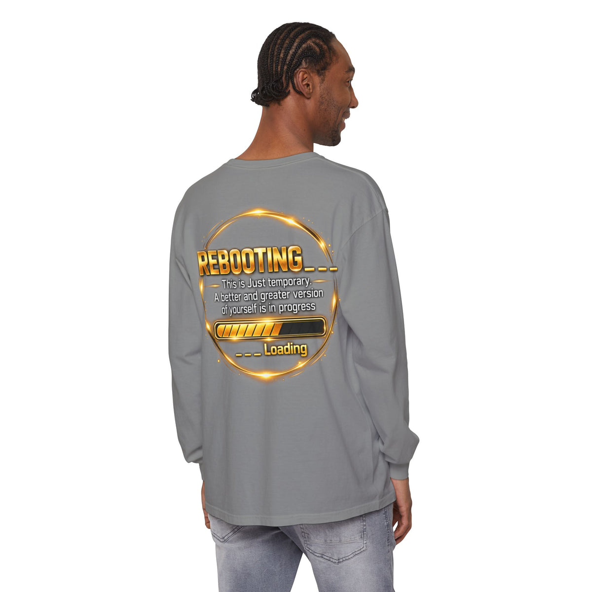 Rebooting Loading Graphic Long Sleeve T-Shirt