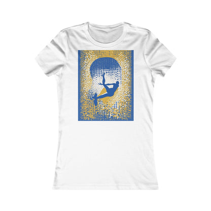 boostlete-field-day-icon-swimmer-halftone-paper-0246 — Women's Favorite Tee (B+C 6004)