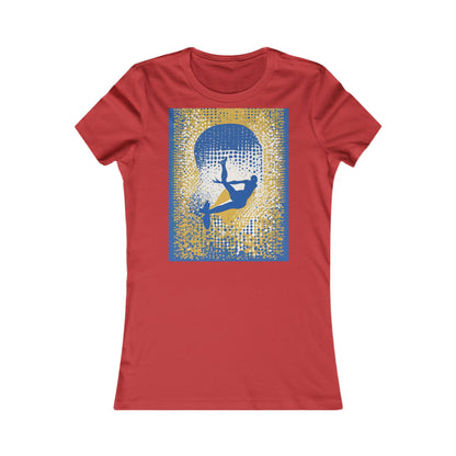 boostlete-field-day-icon-swimmer-halftone-paper-0246 — Women's Favorite Tee (B+C 6004)