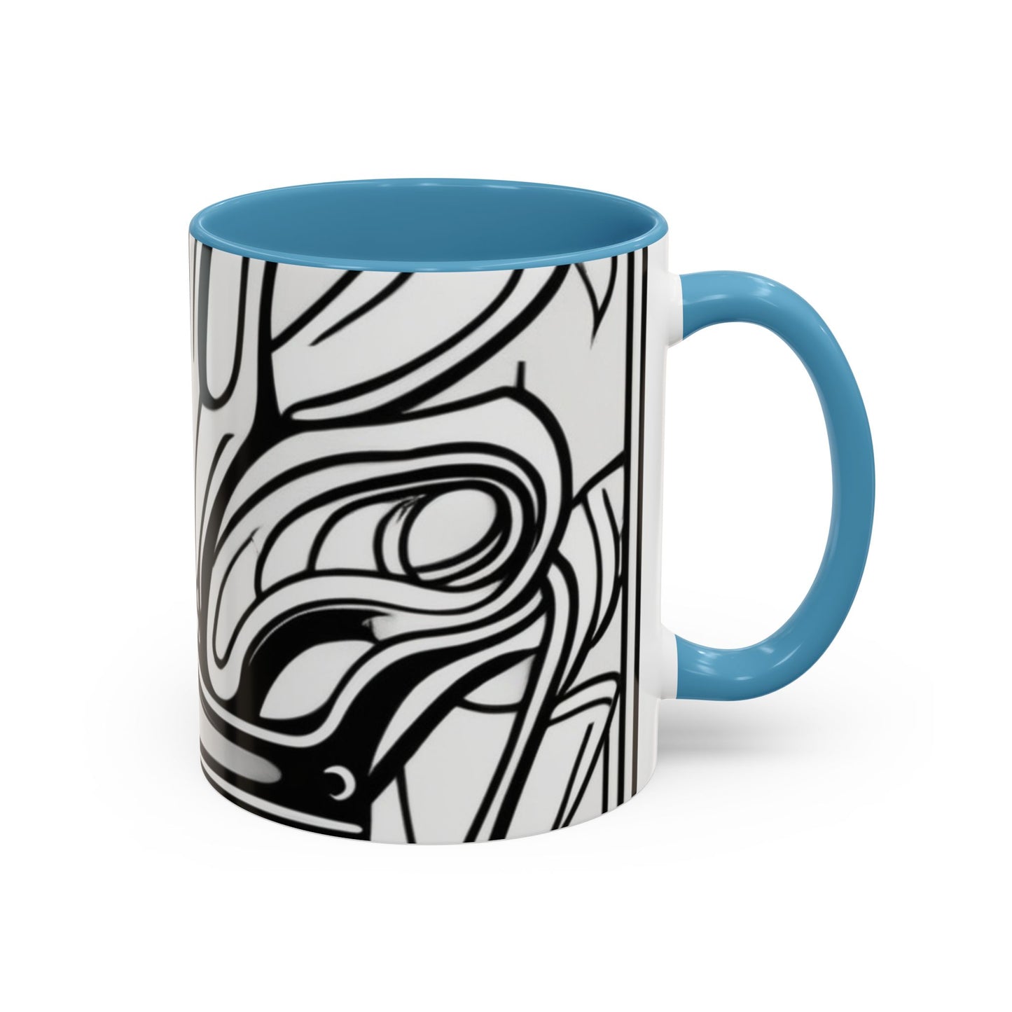 boostlete-boost-mode-icon-crown-offset-line-art-0190 — Accent Mug 11oz/15oz
