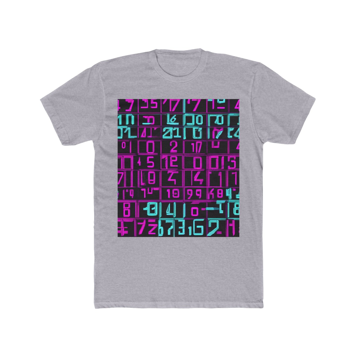 boostlete-iron-intent-pattern-plate-number-retro-0227 — Unisex Cotton Crew Tee (NL 3600)