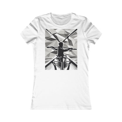 boostlete-am-crew-scene-rower-outline-geometric-0060 — Women's Favorite Tee (B+C 6004)