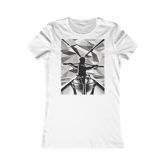 boostlete-am-crew-scene-rower-outline-geometric-0060 — Women's Favorite Tee (B+C 6004)