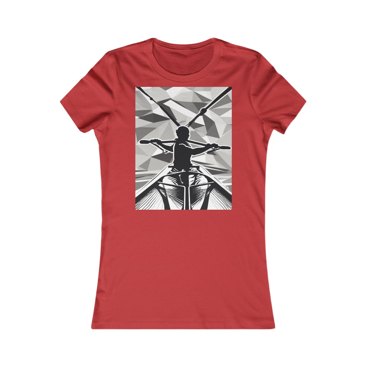 boostlete-am-crew-scene-rower-outline-geometric-0060 — Women's Favorite Tee (B+C 6004)