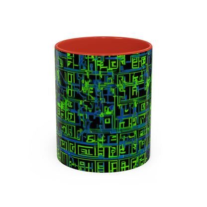 boostlete-mile-by-mile-pattern-plate-number-blueprint-0147 — Accent Mug 11oz/15oz