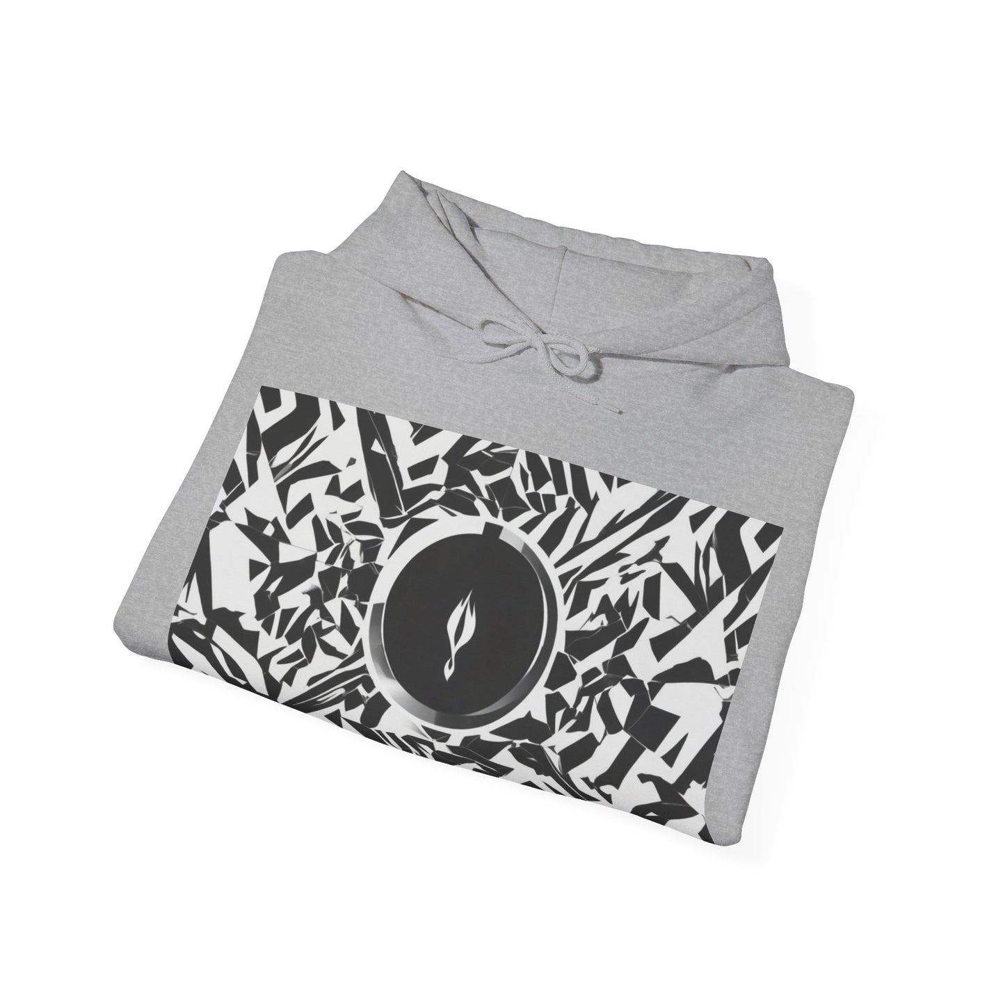 boostlete-am-crew-icon-flame-matte-geometric-0286 — Unisex Heavy Blend Hooded Sweatshirt (Gildan)