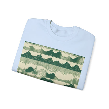 boostlete-mile-by-mile-pattern-audio-blueprint-0971 — Unisex Heavy Blend Crewneck (G18000)