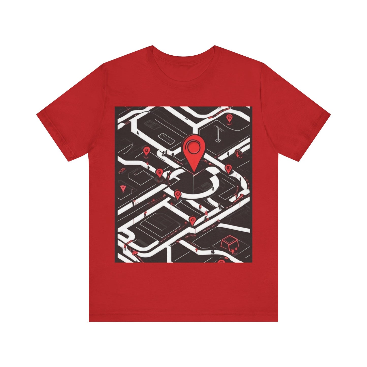 boostlete-am-crew-icon-map-matte-isometric-0094 — Unisex Jersey Short Sleeve (B+C 3001)