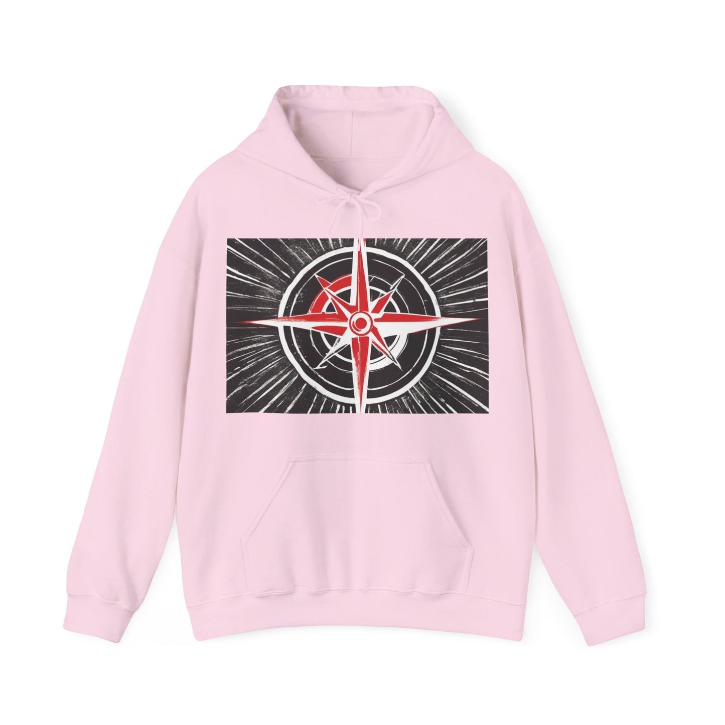 boostlete-boost-mode-icon-compass-chalk-vector-1382 — Unisex Heavy Blend Hoodie (G18500)