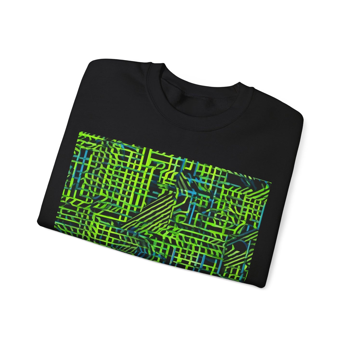 boostlete-quiet-power-pattern-stair-steps-industrial-0751 — Unisex Heavy Blend Crewneck (G18000)