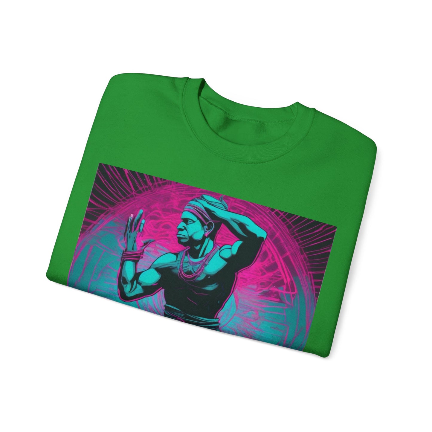 boostlete-rise-grind-scene-yogi-motion-line-art-0240 — Unisex Heavy Blend Crewneck Sweatshirt (Gildan)