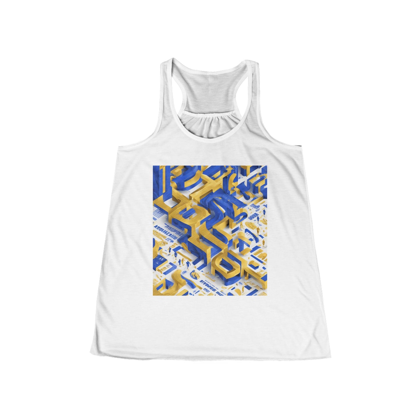 boostlete-iron-intent-type-one-more-rep-arc-isometric-0069 — Women's Flowy Racerback Tank (B+C 8800)