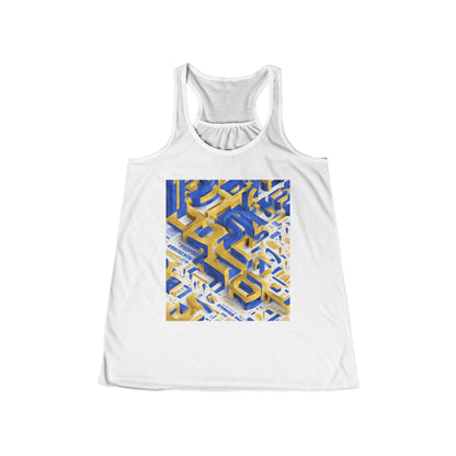 boostlete-iron-intent-type-one-more-rep-arc-isometric-0069 — Women's Flowy Racerback Tank (B+C 8800)