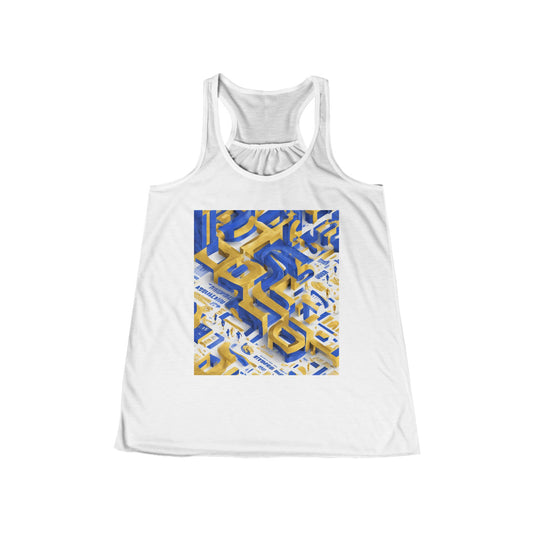 boostlete-iron-intent-type-one-more-rep-arc-isometric-0069 — Women's Flowy Racerback Tank (B+C 8800)