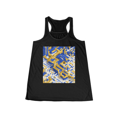 boostlete-iron-intent-type-one-more-rep-arc-isometric-0069 — Women's Flowy Racerback Tank (B+C 8800)