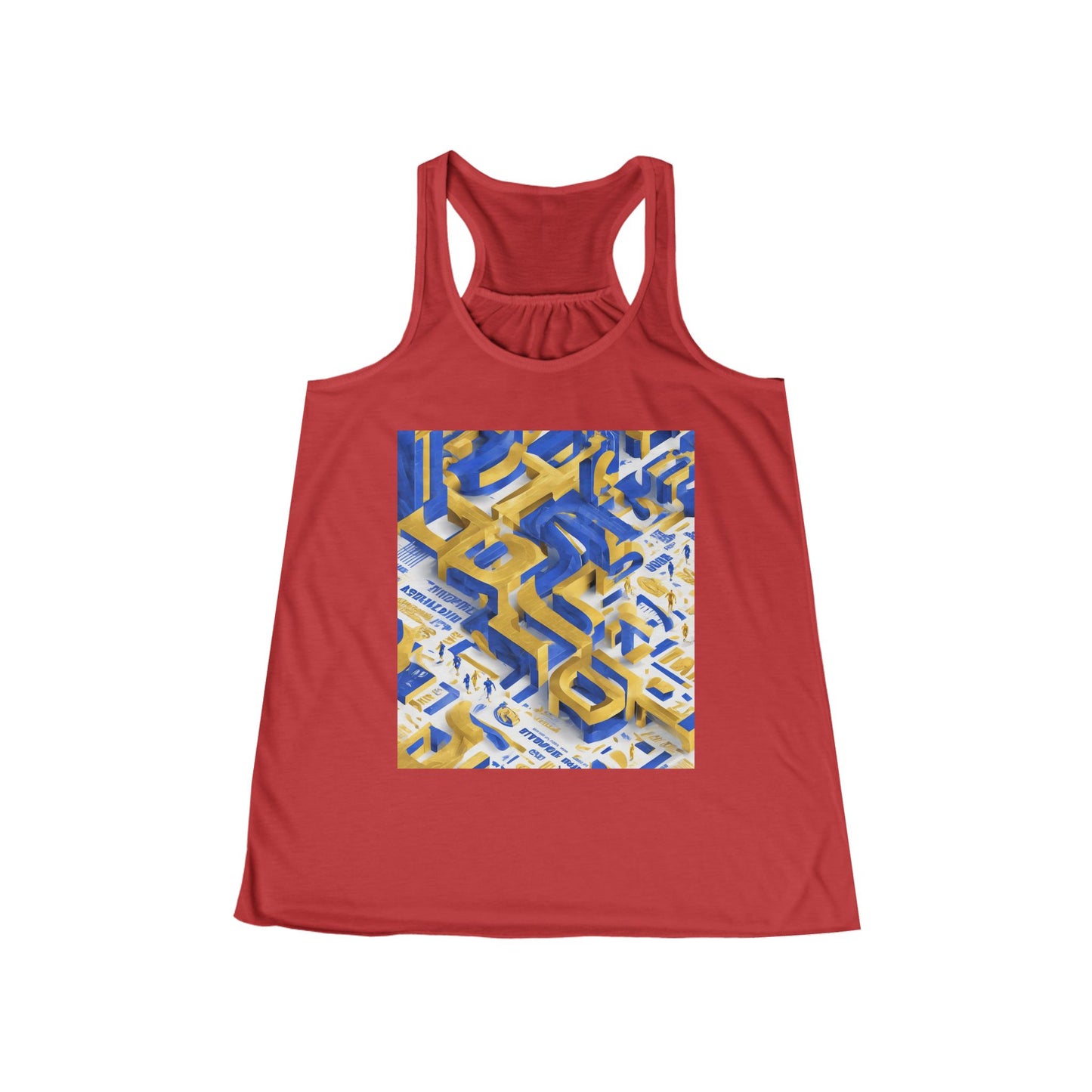boostlete-iron-intent-type-one-more-rep-arc-isometric-0069 — Women's Flowy Racerback Tank (B+C 8800)