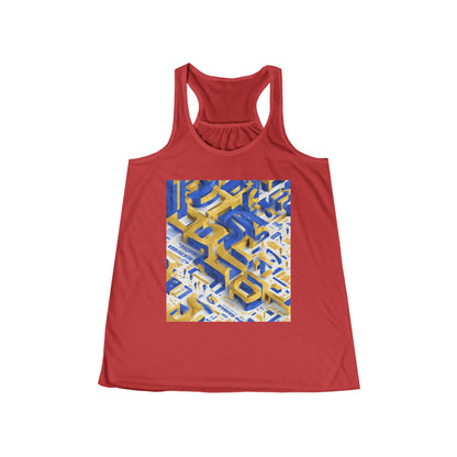 boostlete-iron-intent-type-one-more-rep-arc-isometric-0069 — Women's Flowy Racerback Tank (B+C 8800)