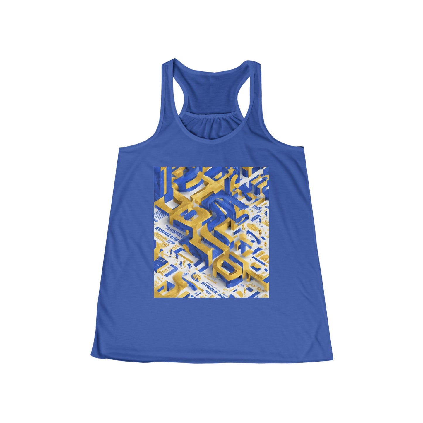 boostlete-iron-intent-type-one-more-rep-arc-isometric-0069 — Women's Flowy Racerback Tank (B+C 8800)