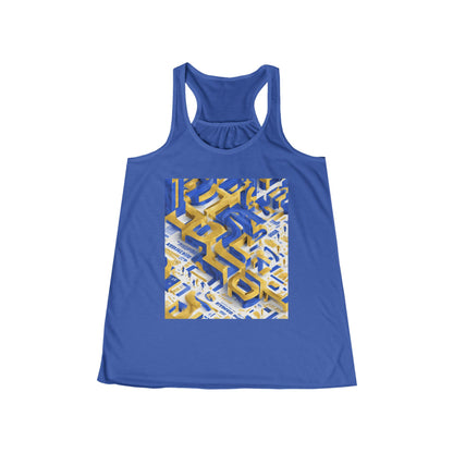 boostlete-iron-intent-type-one-more-rep-arc-isometric-0069 — Women's Flowy Racerback Tank (B+C 8800)