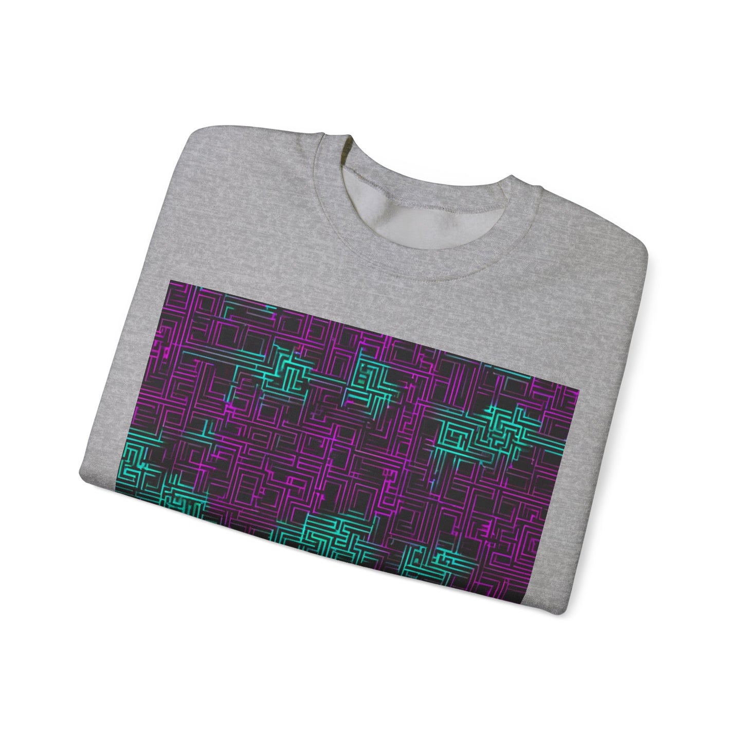 boostlete-boost-mode-pattern-plate-number-monoline-0079 — Unisex Heavy Blend Crewneck Sweatshirt (Gildan)