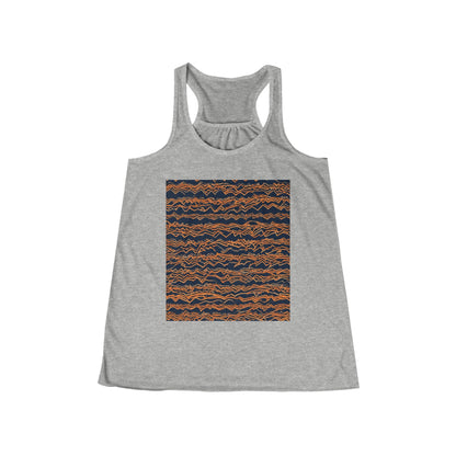 boostlete-field-day-pattern-ekg-bold-0135 — Women's Flowy Racerback Tank (B+C 8800)