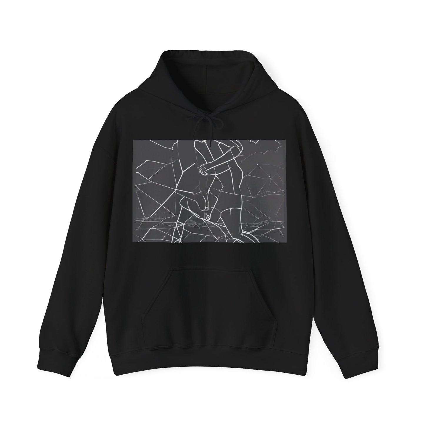 boostlete-pr-season-scene-runner-outline-geometric-1072 — Unisex Heavy Blend Hoodie (G18500)