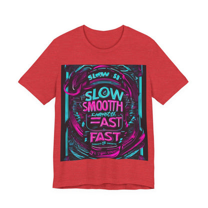boostlete-recovery-progress-type-slow-is-smooth-smooth-is-fast-banner-engraved-0181 — Unisex Jersey Short Sleeve (B+C 3001)