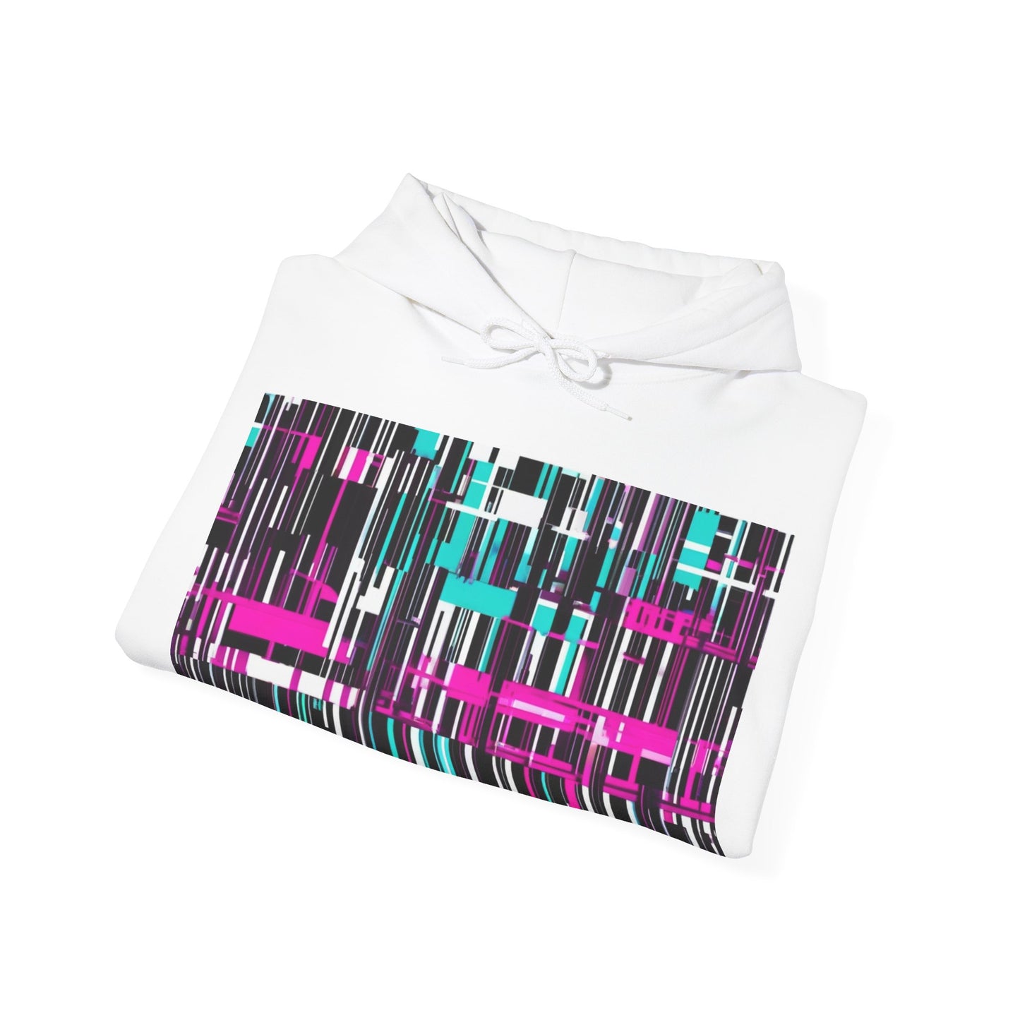 boostlete-am-crew-pattern-barcode-bold-0023 — Unisex Heavy Blend Hooded Sweatshirt (Gildan)