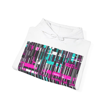 boostlete-am-crew-pattern-barcode-bold-0023 — Unisex Heavy Blend Hooded Sweatshirt (Gildan)