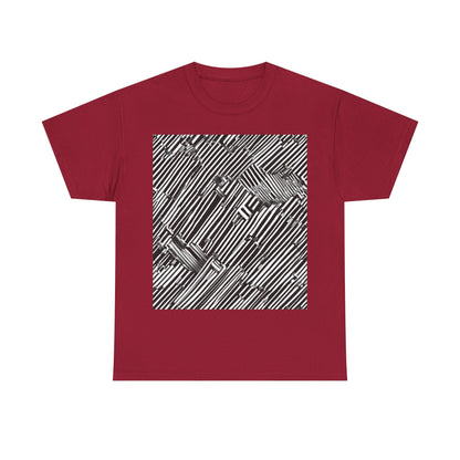 boostlete-mile-by-mile-pattern-barcode-monoline-0059 — Unisex Heavy Cotton Tee (Gildan 5000)