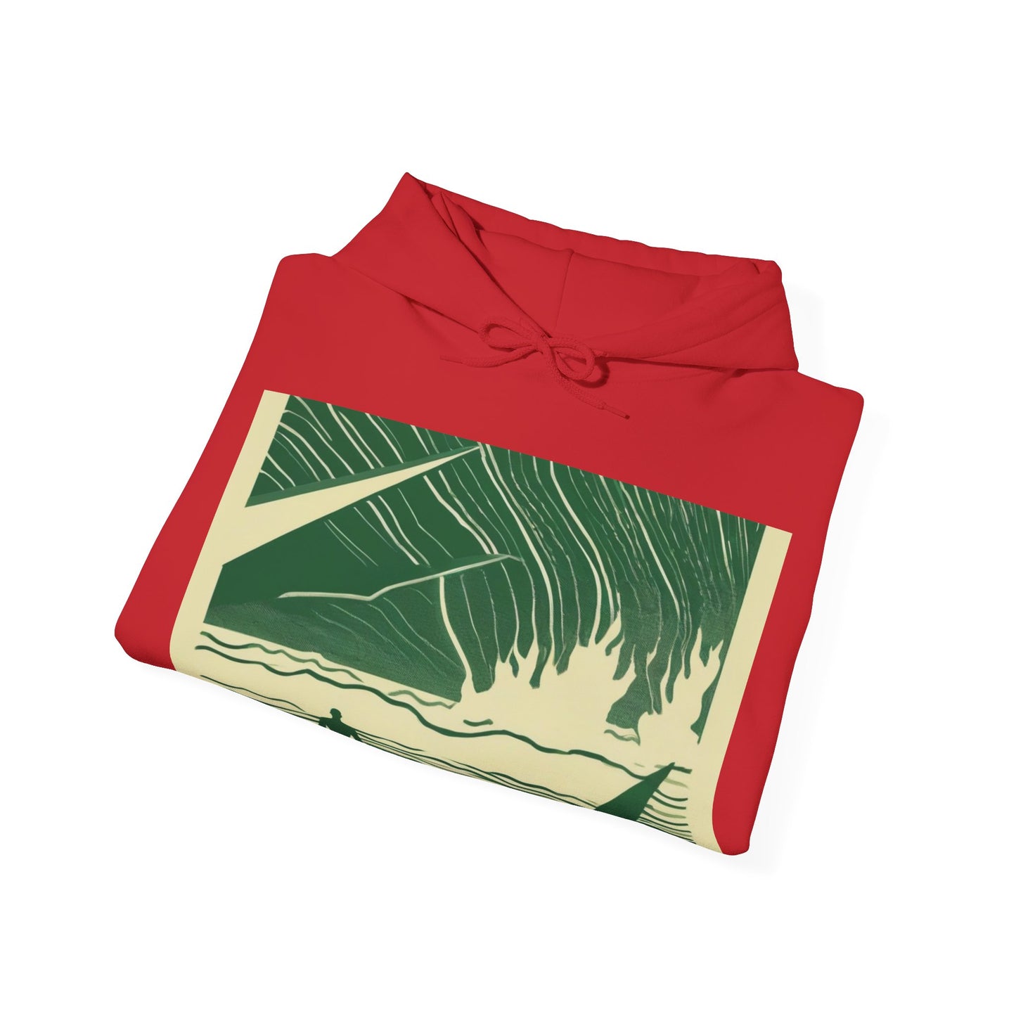 boostlete-mile-by-mile-icon-swimmer-motion-isometric-0078 — Unisex Heavy Blend Hooded Sweatshirt (Gildan)