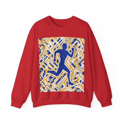 boostlete-pr-season-icon-runner-outline-industrial-0170 — Unisex Heavy Blend Crewneck Sweatshirt (Gildan)