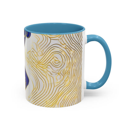 boostlete-iron-intent-scene-lunge-neon-line-art-0392 — Accent Mug 11/15oz