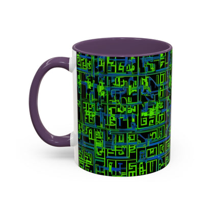 boostlete-mile-by-mile-pattern-plate-number-blueprint-0147 — Accent Mug 11oz/15oz