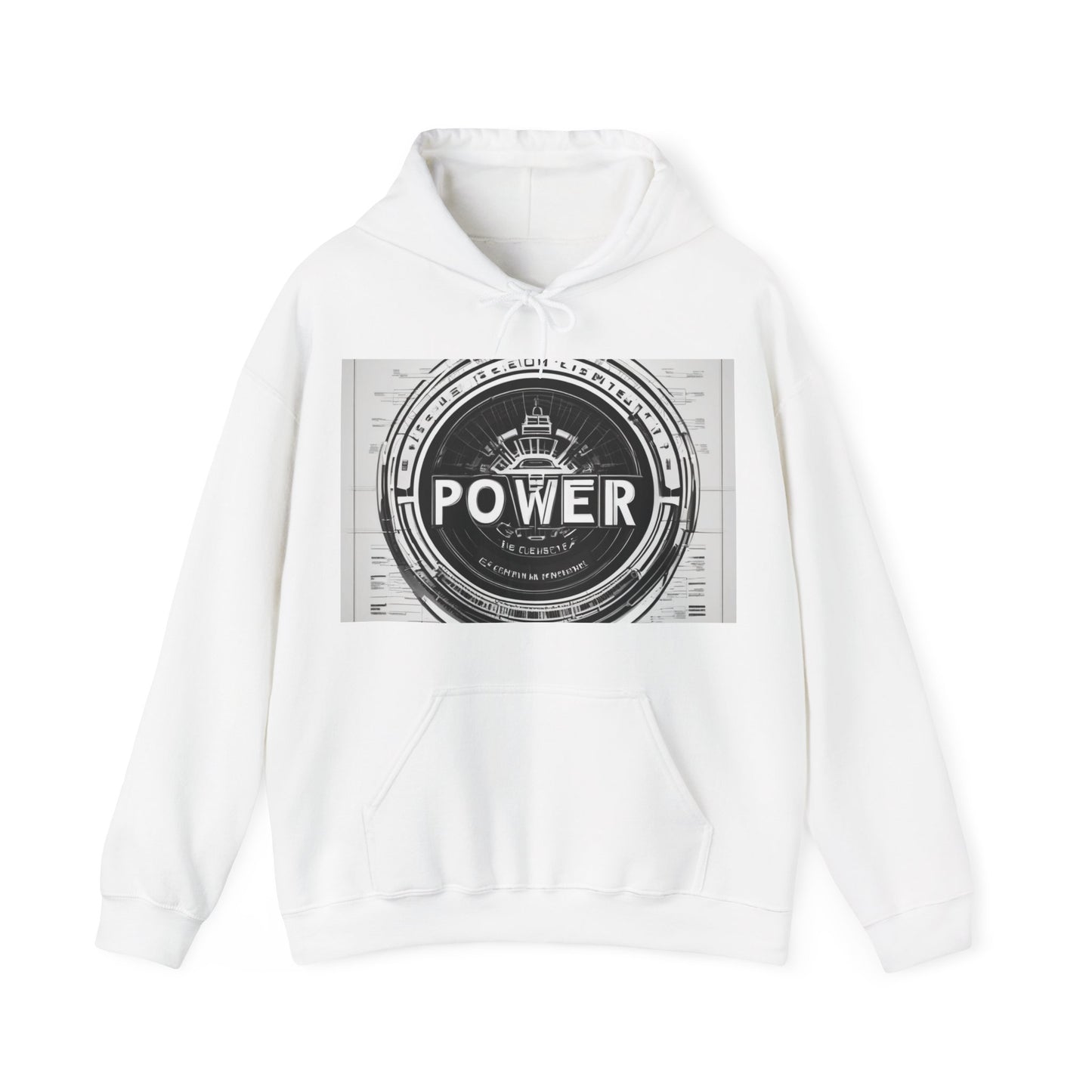 boostlete-boost-mode-type-power-in-quiet-badge-blueprint-0245 — Unisex Heavy Blend Hooded Sweatshirt (Gildan)
